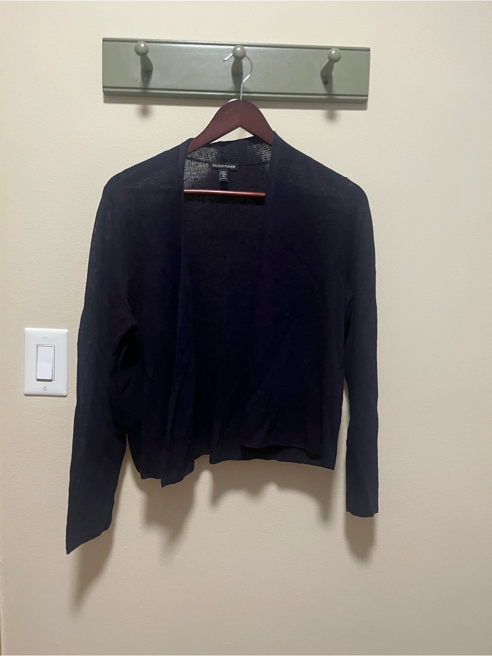 Eileen Fisher Navy Ribbed Knit Tee